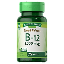 Nature's Truth Timed Release B-12 1,000 mcg, Vitamin Supplement, 75 Each