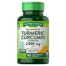Nature's Truth Vitamins Turmeric Curcumin Complex 2000 mg, Quick Release Capsules, 90 Each