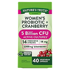 Nature's Truth Women's Probiotic plus Cranberry 5 Billion