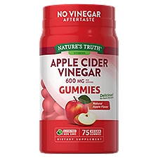 Nature's Truth Vitamins Apple Cider Vinegar Gummies Dietary Supplement, 600 mg, 75 count