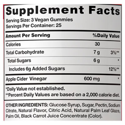 Nature's Truth Apple Cider Vinegar Gummies 600 mg