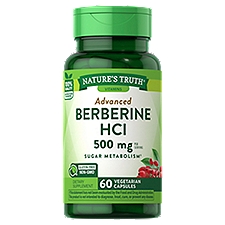 Nature's Truth Vitamins Advanced Berberine HCl Dietary Supplement, 500 mg, 60 count