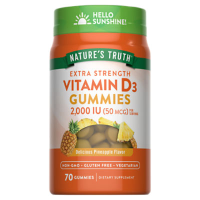 Nature's Truth Extra Strength Vitamin D3 Dietary Supplement, 70 count