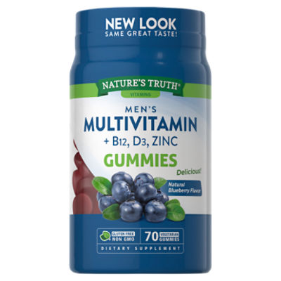 Nature's Truth Men's Multivitamin + B-12, D3, Zinc Gummies, 70 Each
