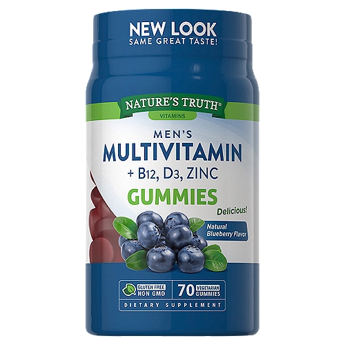Nature's Truth Men's Multivitamin + B-12, D3, Zinc Gummies
