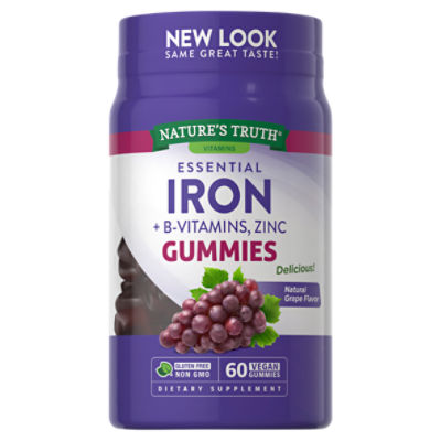 Nature's Truth Essential Iron Gummies + B-Vitamins, Zinc