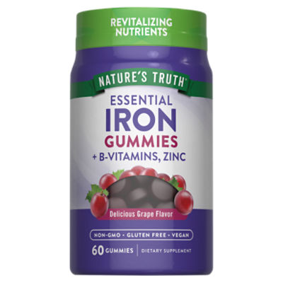 Nature's Truth Essential Iron Gummies + B-Vitamins, Zinc - ShopRite