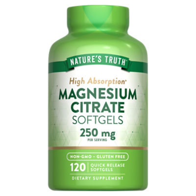 Nature's Truth Magnesium Citrate Dietary Supplement, 250 mg, 120 count
