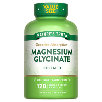 Nature's Truth Magnesium Glycinate Capsules Value Size, 120 Each