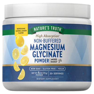 Nature's Truth Magnesium Glycinate Powder Lemon Flavor