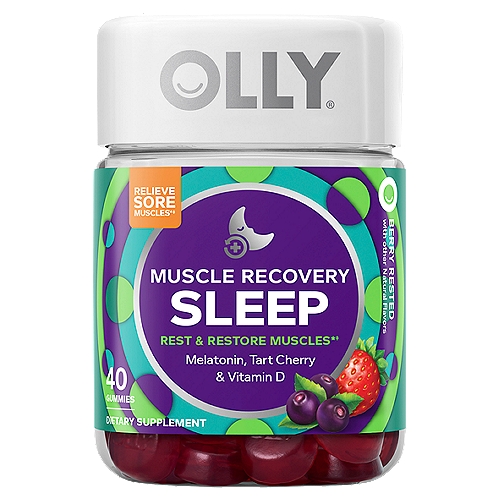 Olly Muscle Recovery Sleep Berry Rested Dietary Supplement, 40 count