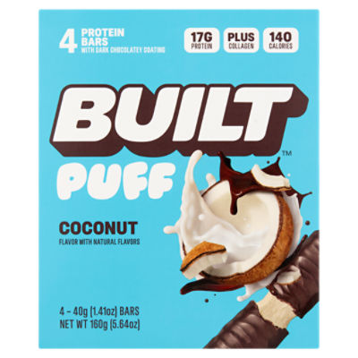 Built Puff Coconut Protein Bars, 1.41 oz, 4 count