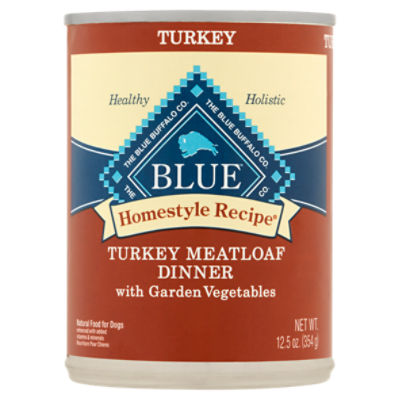 The Blue Buffalo Co. Blue Homestyle Recipe Turkey Meatloaf Dinner Natural Food for Dogs, 12.5 oz