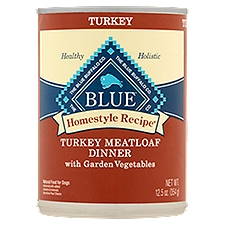 The Blue Buffalo Co. Blue Homestyle Recipe Turkey Meatloaf Dinner Natural Food for Dogs, 12.5 oz, 12.5 Ounce