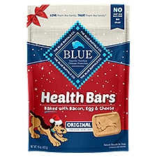 Blue Buffalo Health Bars Natural Crunchy Dog Treats Biscuits, Bacon, Egg & Cheese 16-oz Bag, 16 Ounce