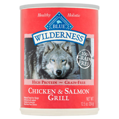 The Blue Buffalo Co. Blue Wilderness Chicken & Salmon Grill Natural Food for Dogs, 12.5 oz, 12.5 Ounce