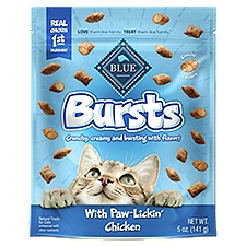 The Blue Buffalo Co. BLUE Bursts with Paw-Lickin' Chicken Natural Treats for Cats, 5 oz