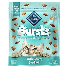 BLUE Bursts with Savory Seafood Natural , Treats for Cats, 5 Ounce