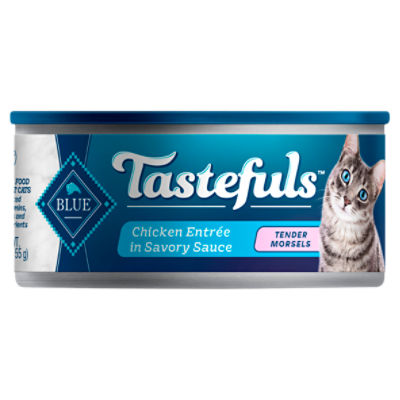 BLUE Tastefuls Chicken Entrée in Savory Sauce Tender Morsels Natural Food for Adult Cats, 5.5 oz