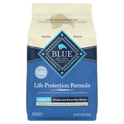 Blue Buffalo Life Protection Formula Natural Adult Dry Dog Food, Chicken and Brown Rice 5-lb
