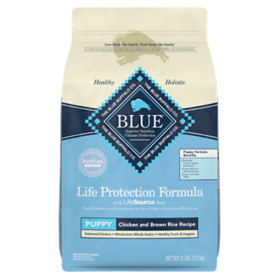 Blue Buffalo Life Protection Formula Natural Puppy Dry Dog Food, Chicken and Brown Rice 5-lb, 5 Pound