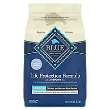 Blue Life Protection Formula Natural Senior Dry Chicken and Brown Rice, Dog Food, 5 Pound