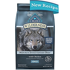 Blue Buffalo Wilderness High Protein Natural Adult Dry Dog Food plus Wholesome Grains, Chicken 4.5 lb bag