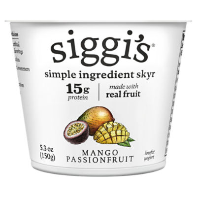 siggi's® Icelandic Skyr Lowfat Yogurt, Mango Passionfruit, 5.3 oz.