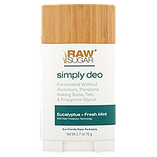 Raw Sugar Eucalyptus + Fresh Mint Simply Deo, 2.7 oz