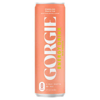 Gorgie Sparkling Peach Tea Energy Drink, 12 fl oz