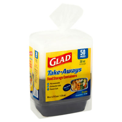 Glad Food Storage Containers, To Go Lunch, 32 Ounce, 4 Count, Shop