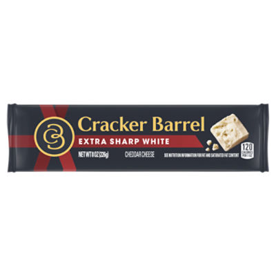 Cracker Barrel Extra Sharp White Cheddar Cheese, 8 oz