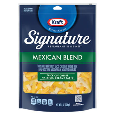 Kraft Signature Mexican Blend Natural Cheese, 8 oz