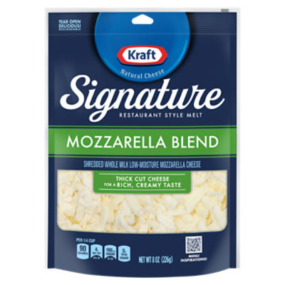 Kraft Signature Mozzarella Blend Natural Cheese, 8 oz