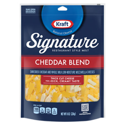 Kraft Signature Cheddar Blend Natural Cheese, 8 oz