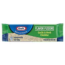 Kraft Flavor Fusions Garlic & Herb Cheddar Natural Cheese, 7 oz, 7 Ounce