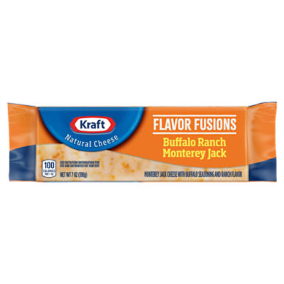 Kraft Flavor Fusions Buffalo Ranch Monterey Jack Natural Cheese, 7 oz, 7 Ounce