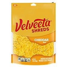 Velveeta Cheddar Flavor Cheese Shreds, 8 oz, 8 Ounce