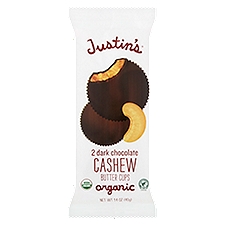 Justin's Organic Dark Chocolate Cashew Butter Cups, 2 count, 1.4 oz