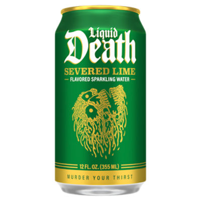 Liquid Death Severed Lime Flavored Sparkling Water, 12 fl oz