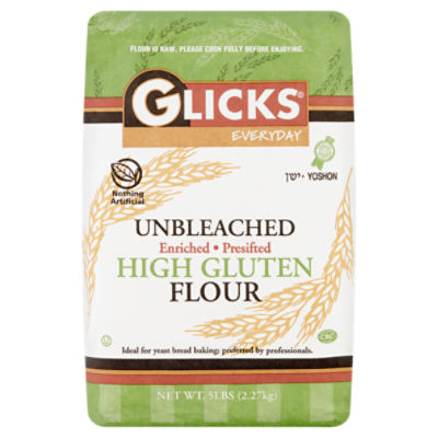 Glicks Everyday Unbleached High Gluten Flour, 5 lbs