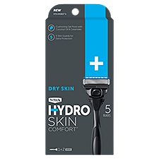 Schick Hydro Skin Comfort Dry Skin 5 Blades Razor + Cartridges