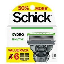 Schick Hydro 5 Sensitive Razor Refills for Men Value Pack, 6ct