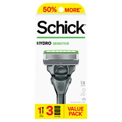 Schick Hydro 5 Sensitive Razor for Men Value Pack