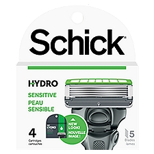 Schick Hydro Skin Comfort Sensitive 5 Blades Cartridges, 4 count
