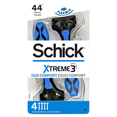 Schick Xtreme 3 Duo Comfort Disposable Razors, 4 count
