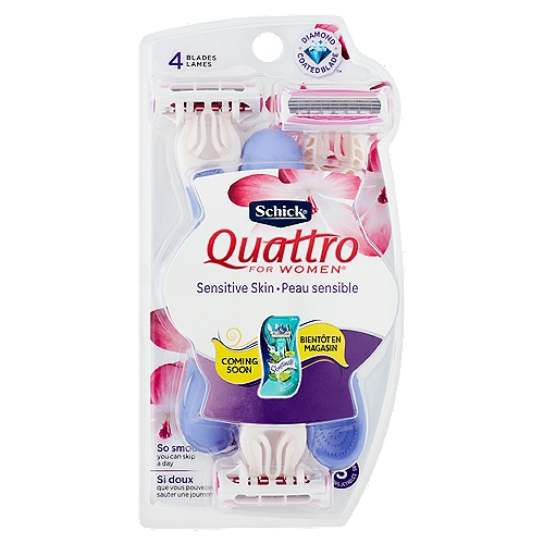 Schick Quattro for Women Sensitive Skin Disposable Razors, 3 count
