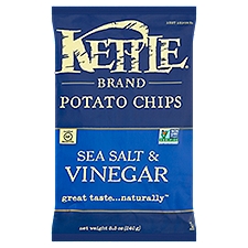 Kettle Brand Potato Chips - Sea Salt & Vinegar, 9 Ounce
