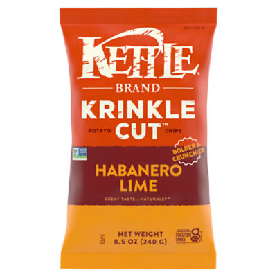 Kettle Brand Krinkle Cut Habanero Lime Potato Chips, 8.5 oz
