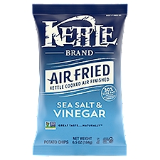 Kettle Brand Potato Chips, Air Fried Sea Salt & Vinegar Kettle Chips, 6.5 Oz Bag